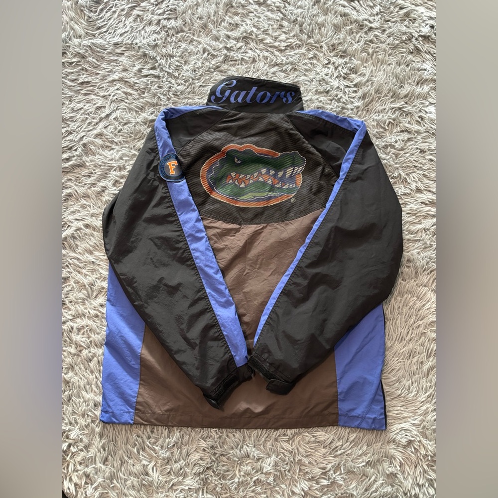 Vintage Florida Gators Men’s Grey Colorblock Windbreaker Jacket Large Collegiate
